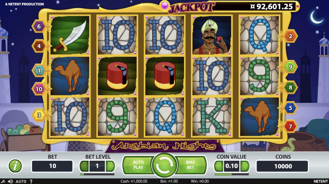 Arabian Nights: image of main menu