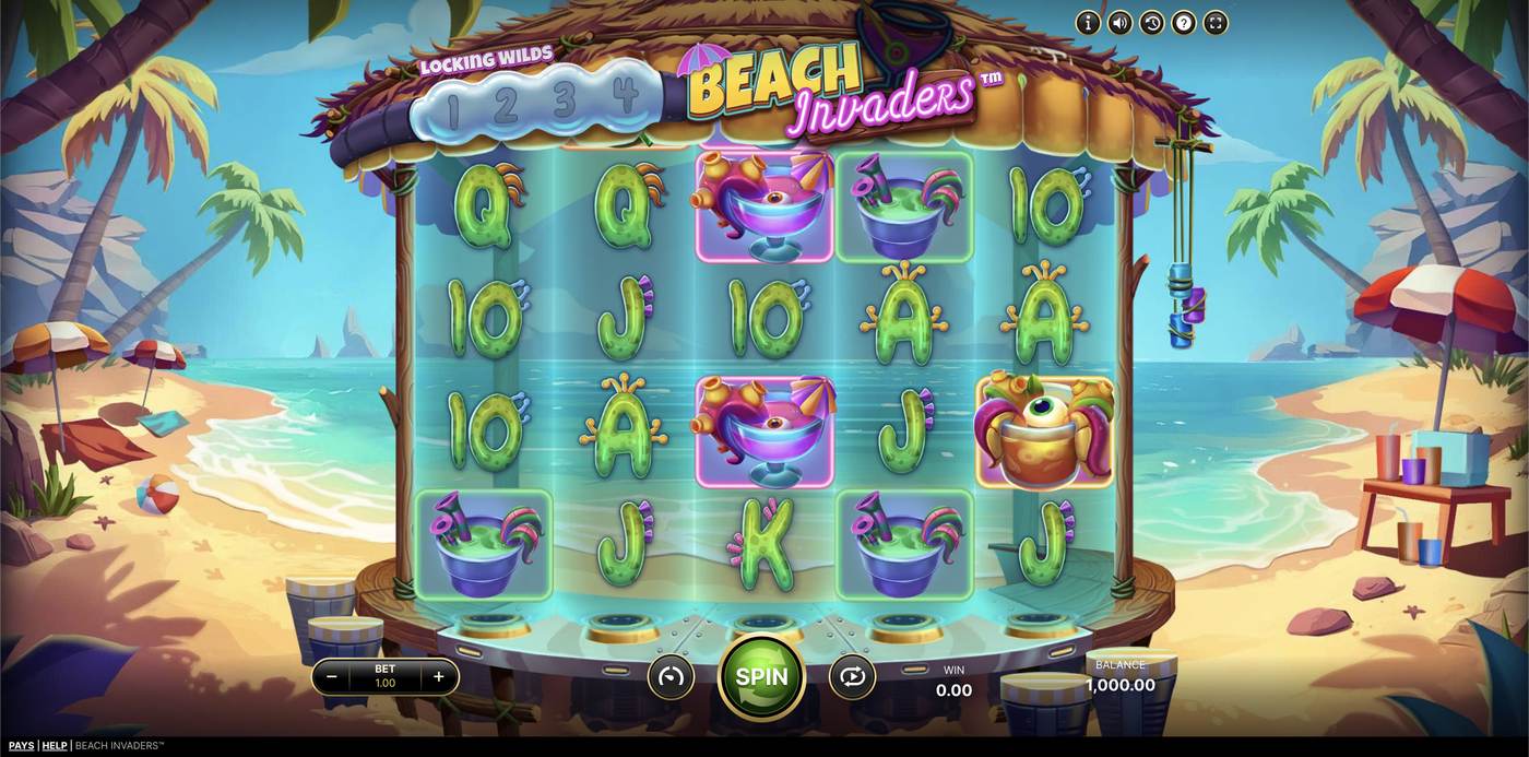 Beach Invaders: image of main menu