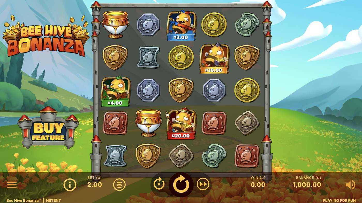 Bee Hive Bonanza: image of main menu