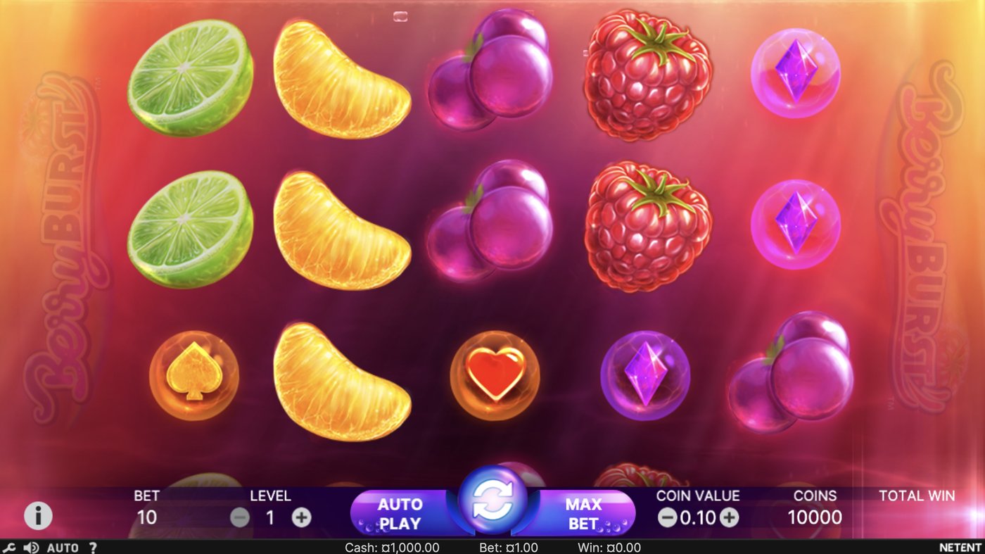 Berryburst: image of main menu