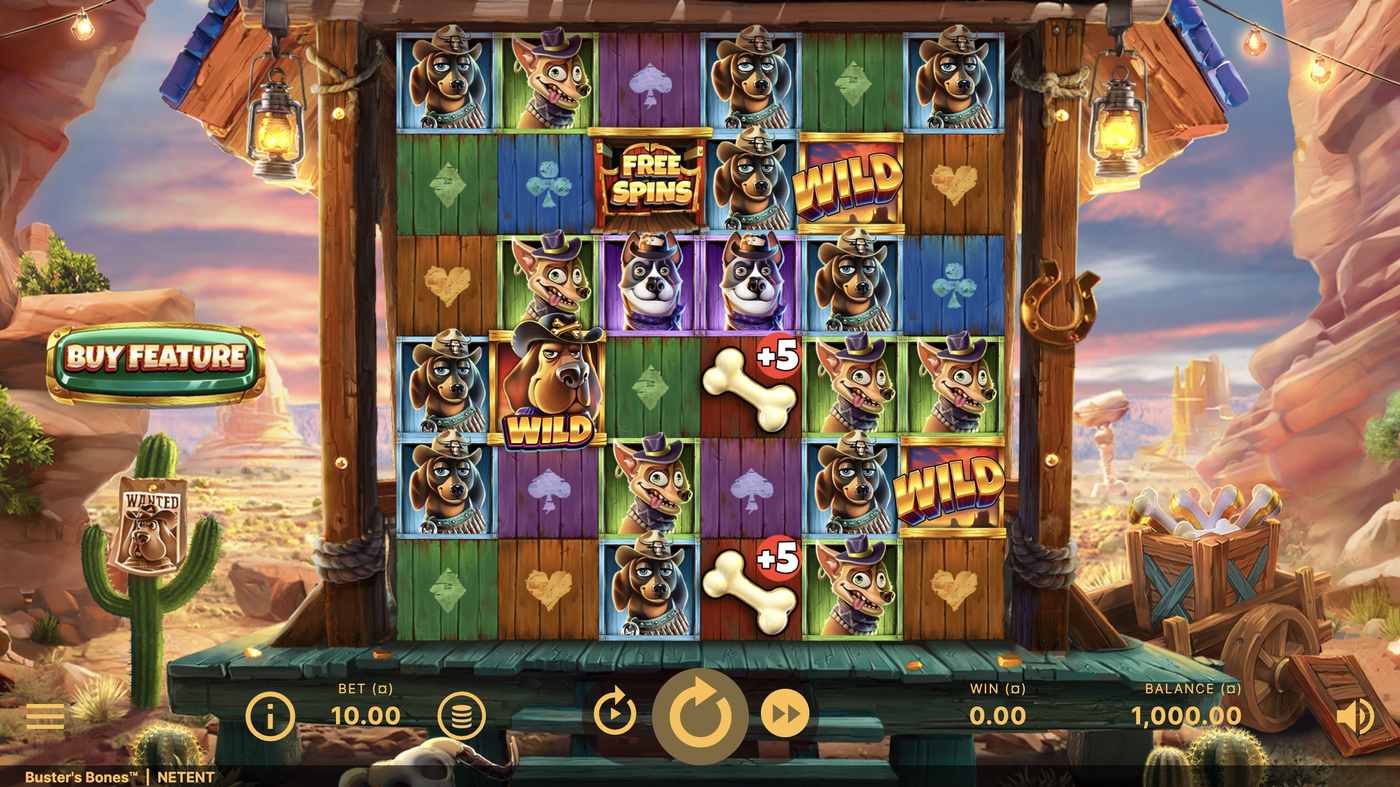 Buster’s Bones: image of main menu