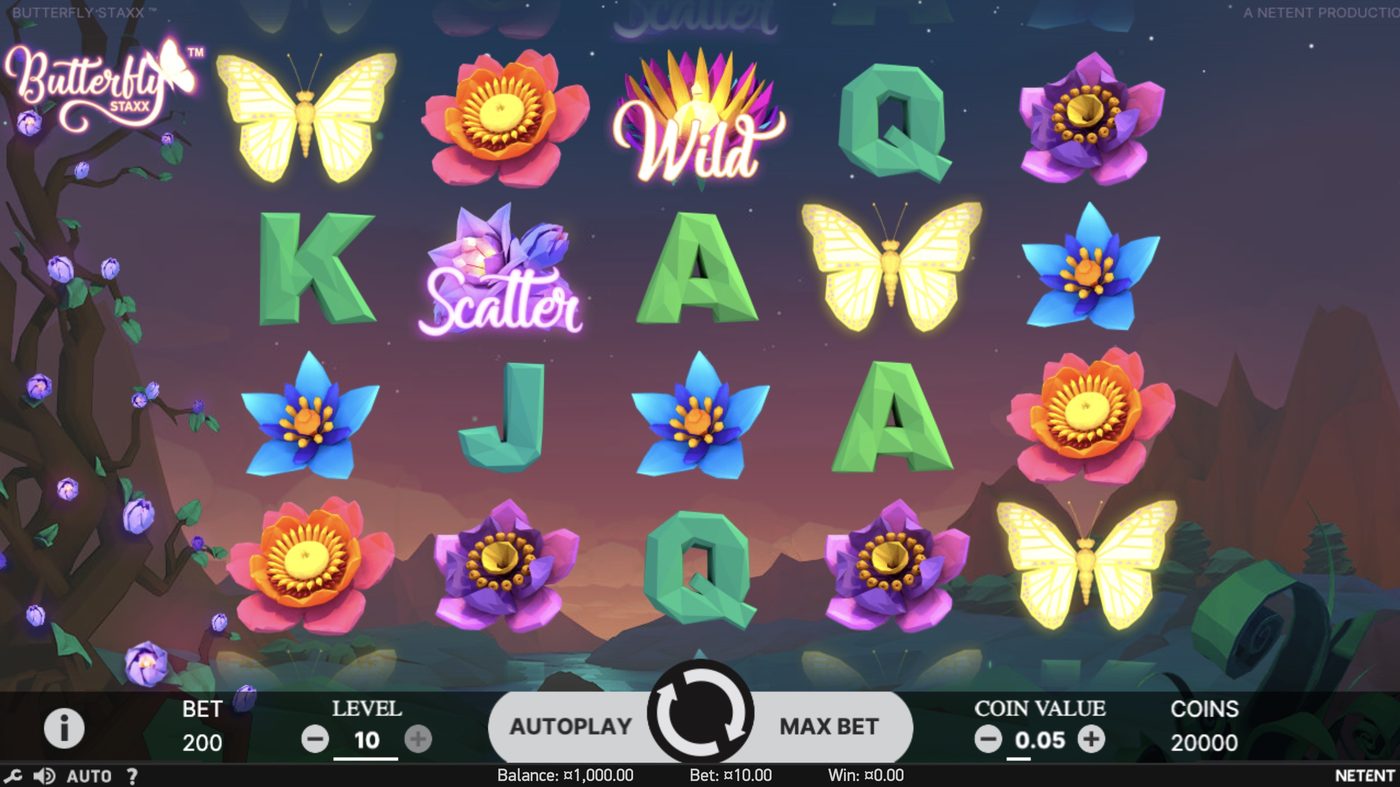 Butterfly Staxx: image of main menu