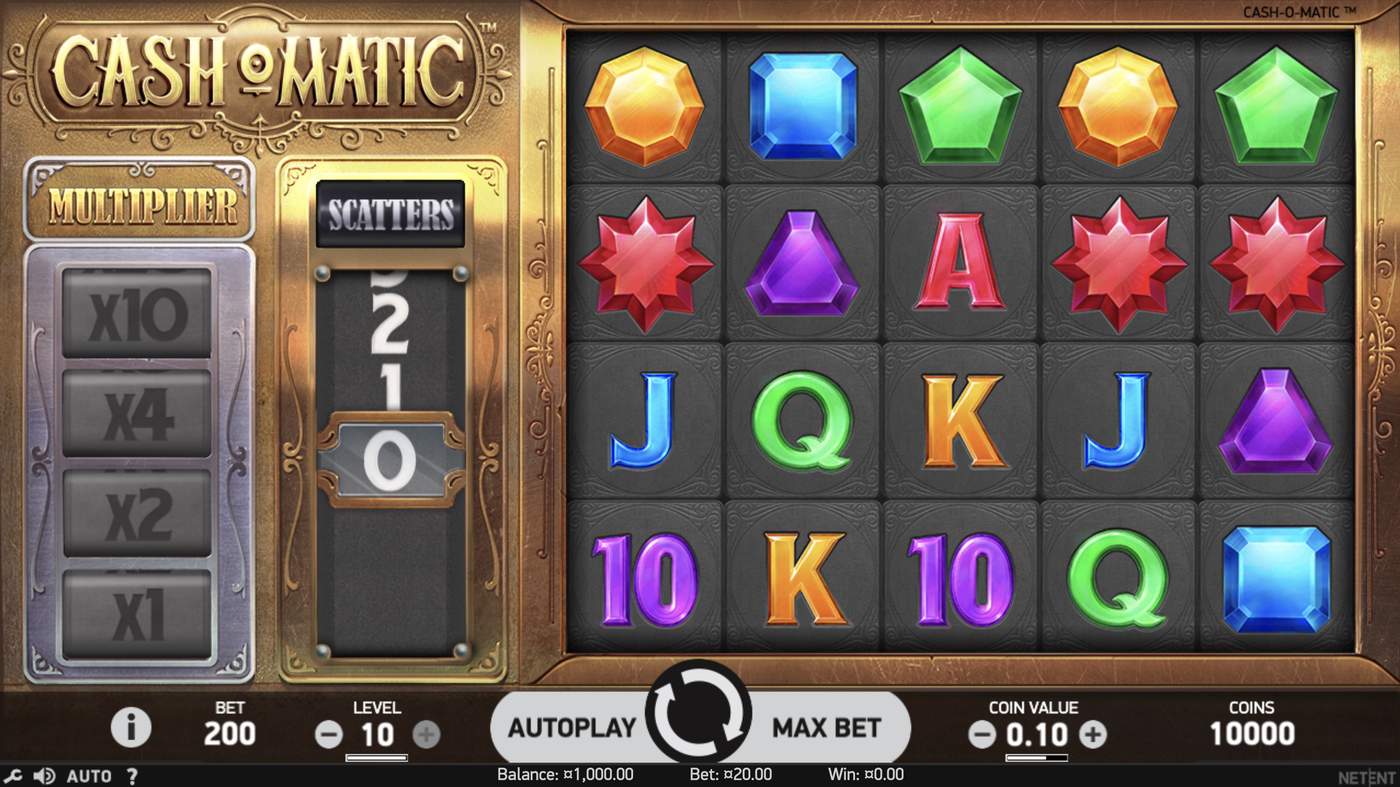 Cashomatic: image of main menu