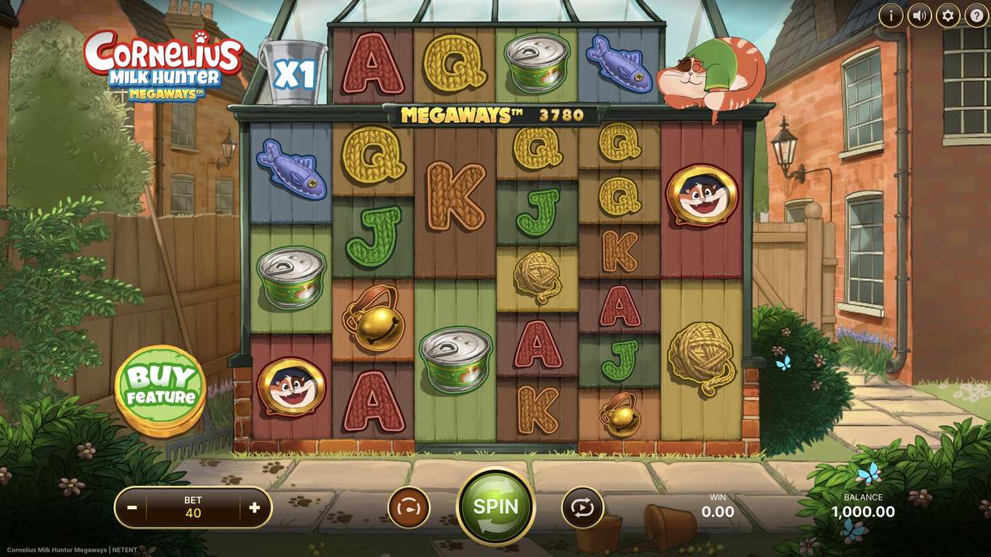 Cornelius Milk Hunter Megaways: image of main menu