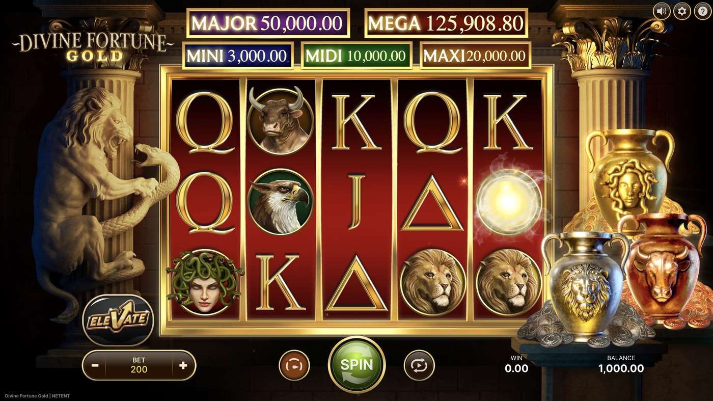 Divine Fortune Gold: image of main menu
