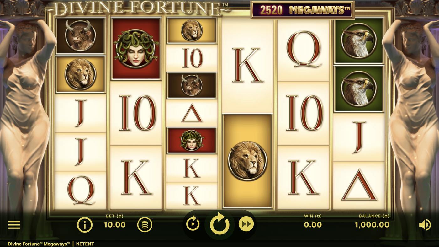 Divine Fortune Megaways: image of main menu