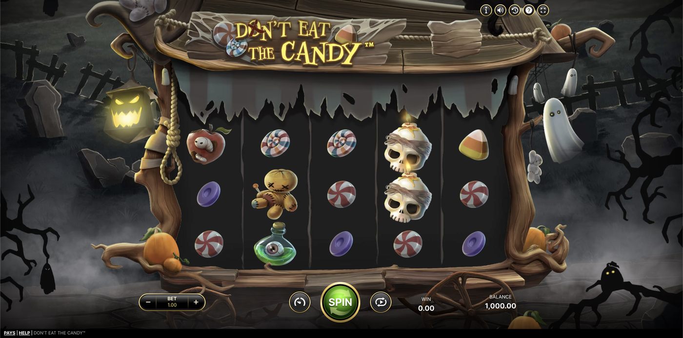 Don’t Eat the Candy: image of main menu