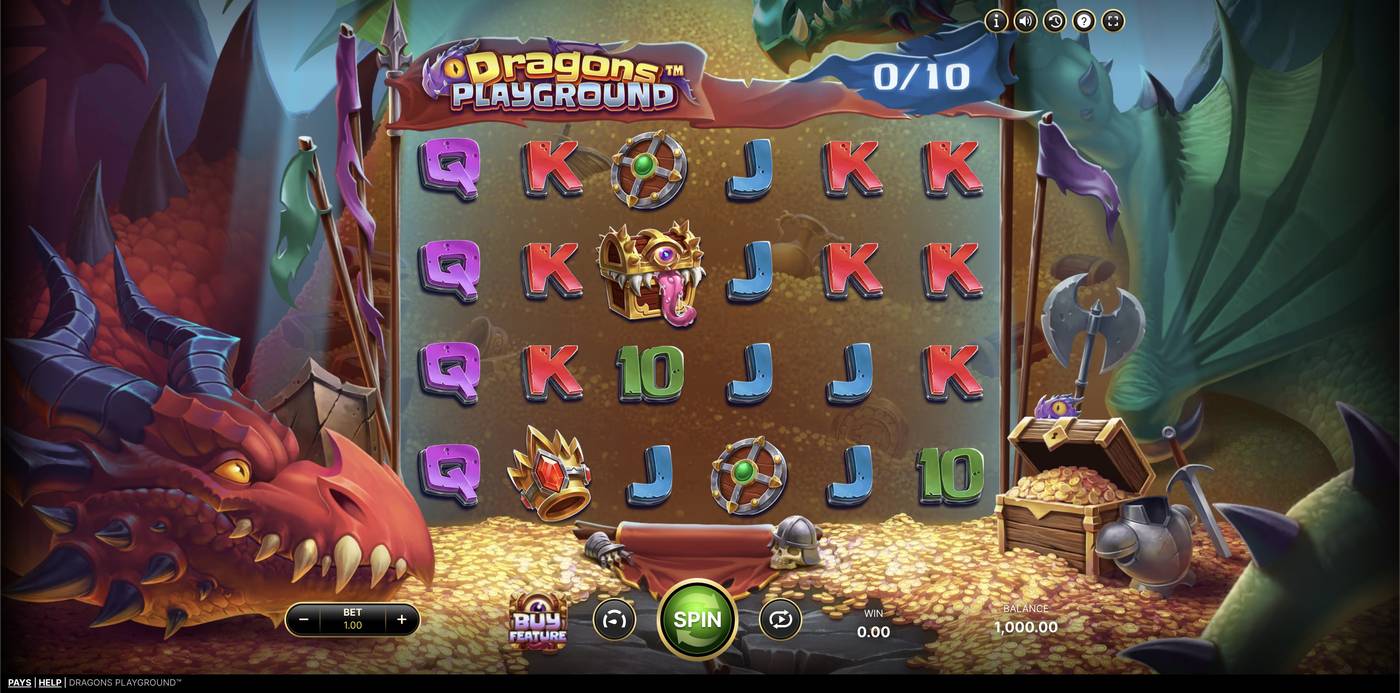 Dragons Playground: image of main menu
