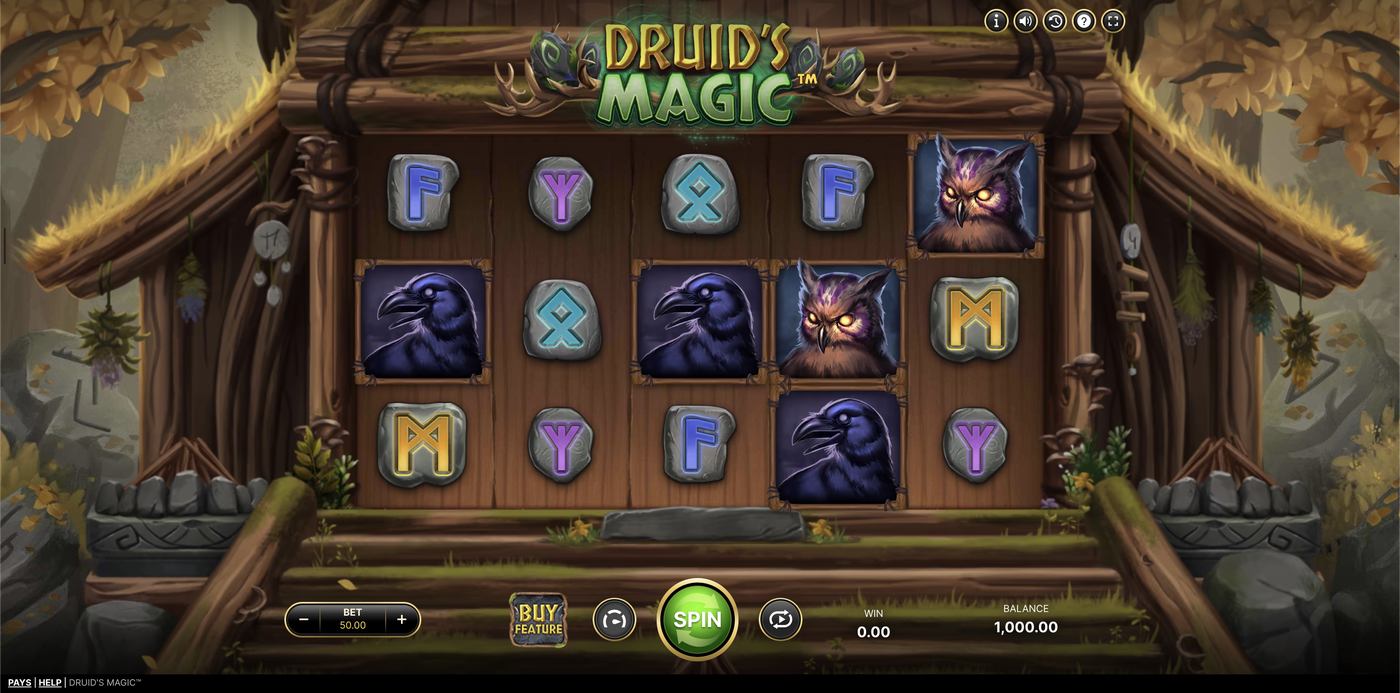 Druid’s Magic: image of main menu
