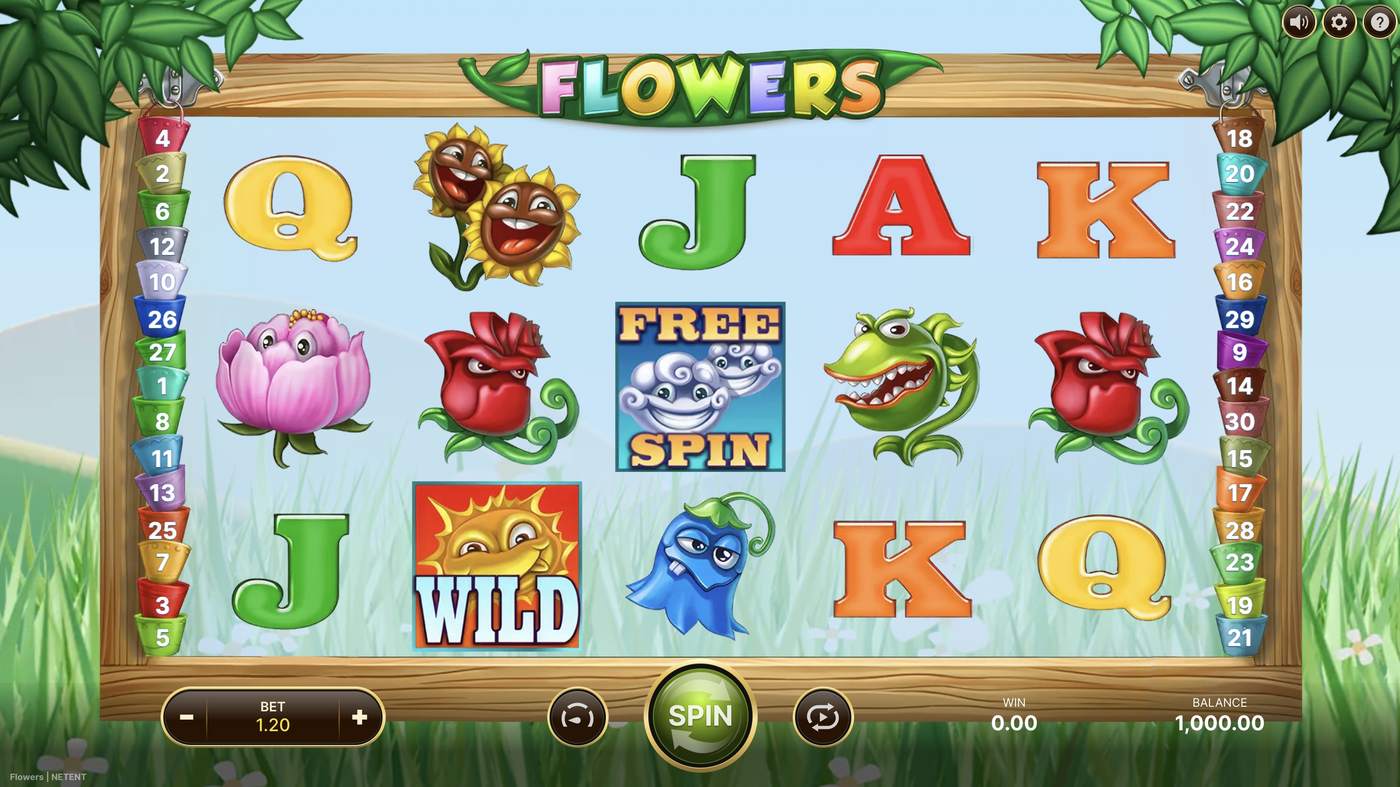 Flowers: image of main menu