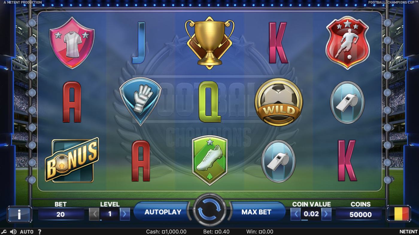 Football: Champions Cup: image of main menu