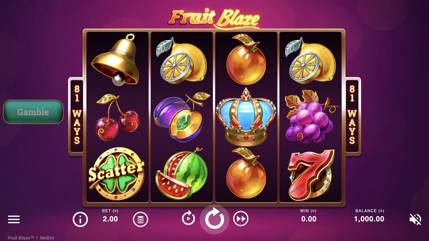 Fruit Blaze: image of main menu