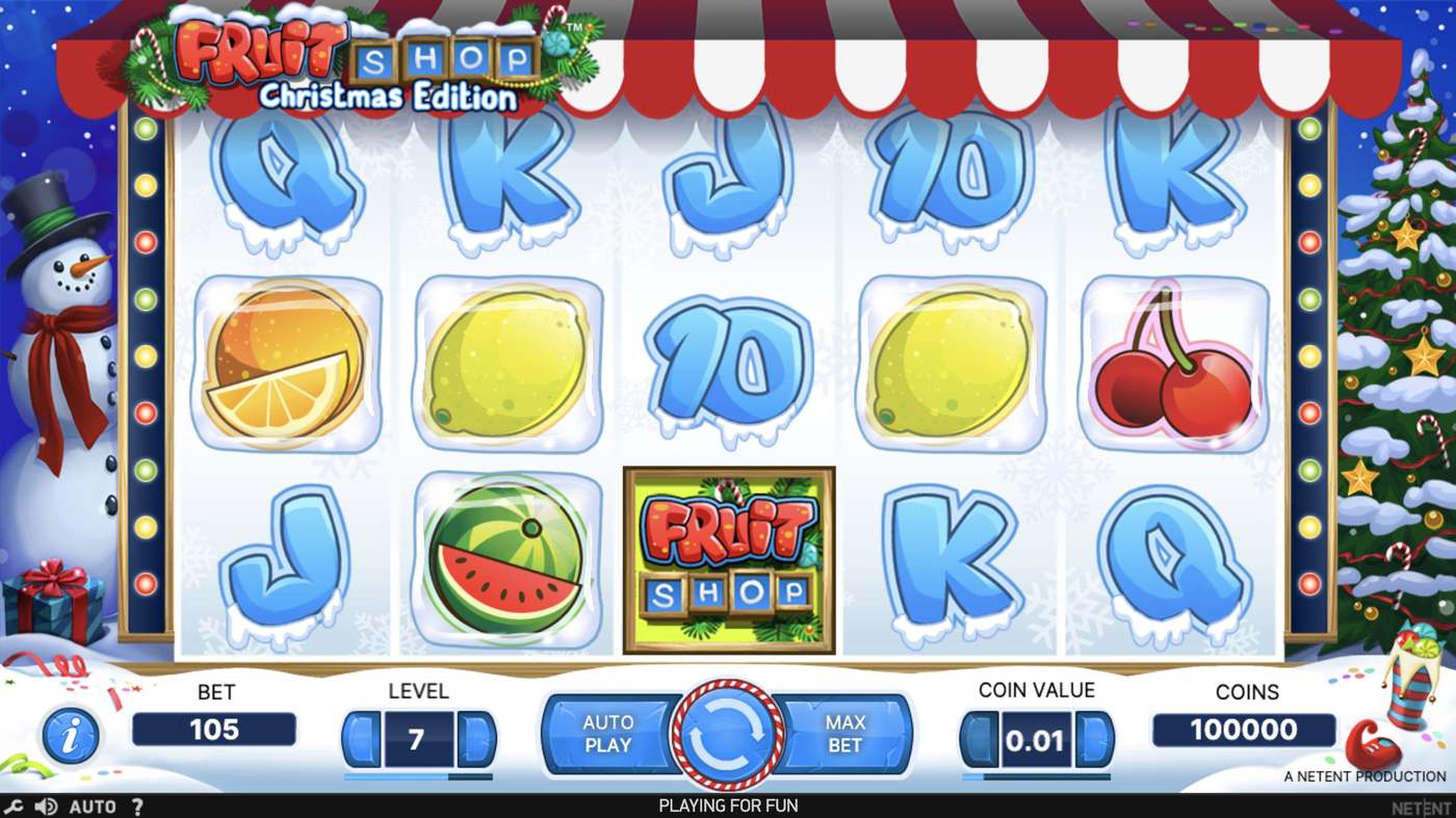 Fruit Shop Christmas: image of main menu