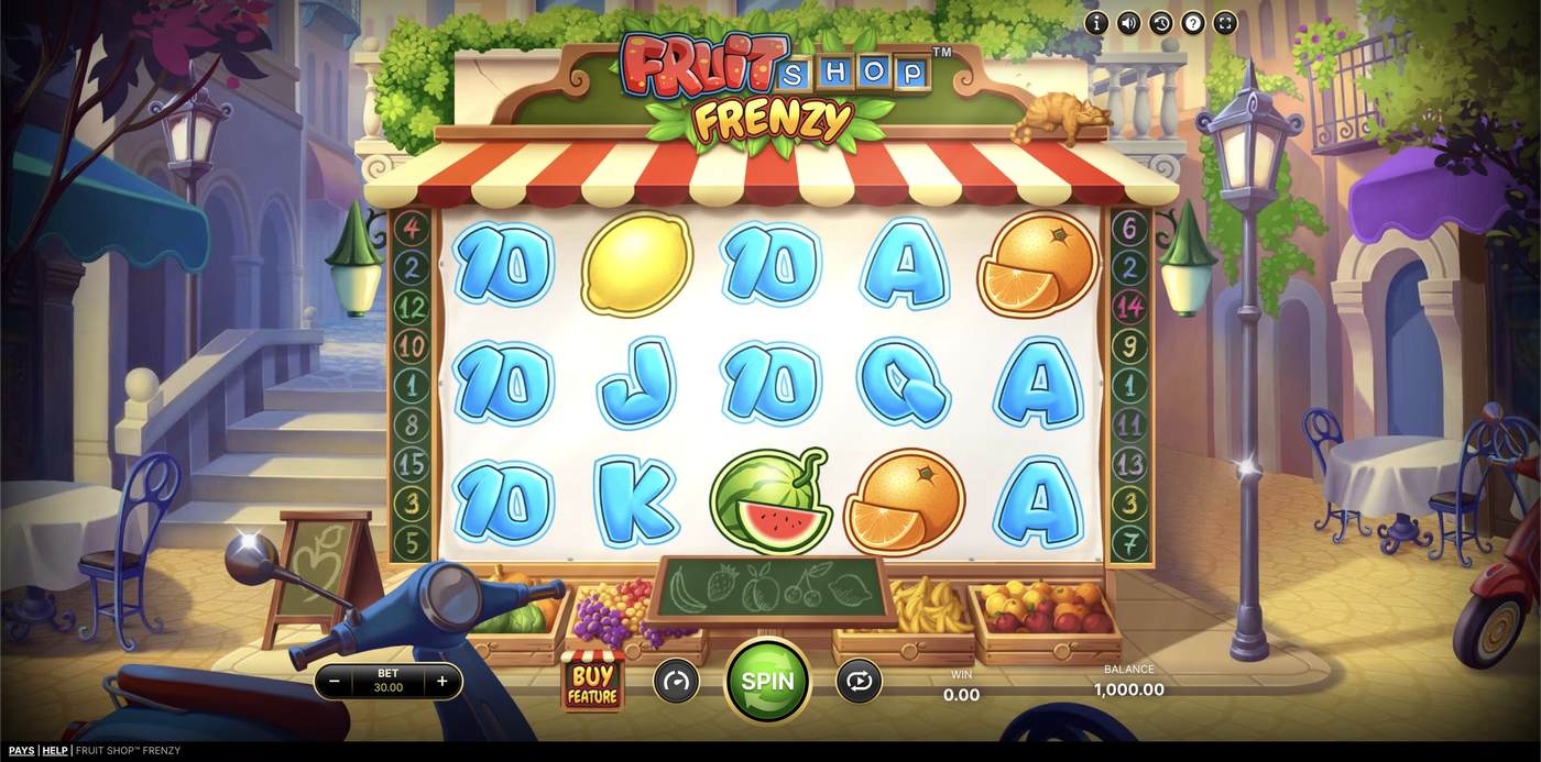 Fruit Shop Frenzy: image of main menu