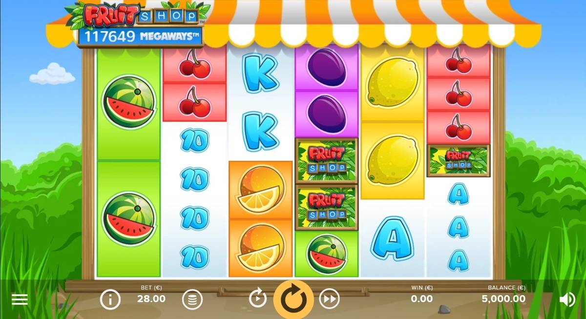 Fruit Shop Megaways: image of main menu
