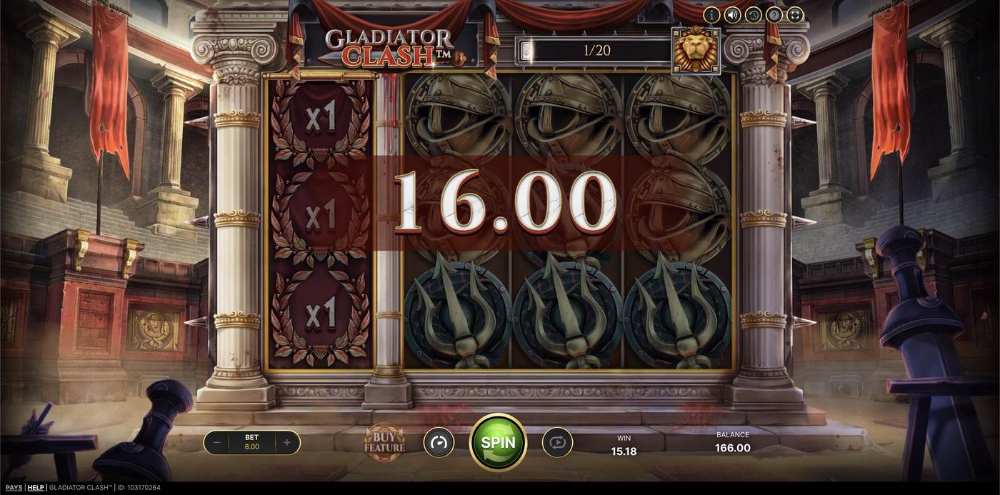Gladiator Clash: image of winning