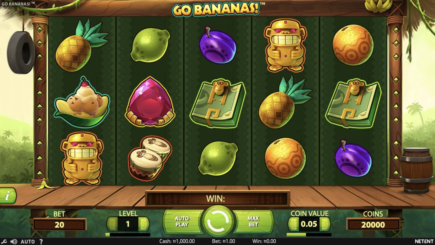 Go Bananas!: image of main menu