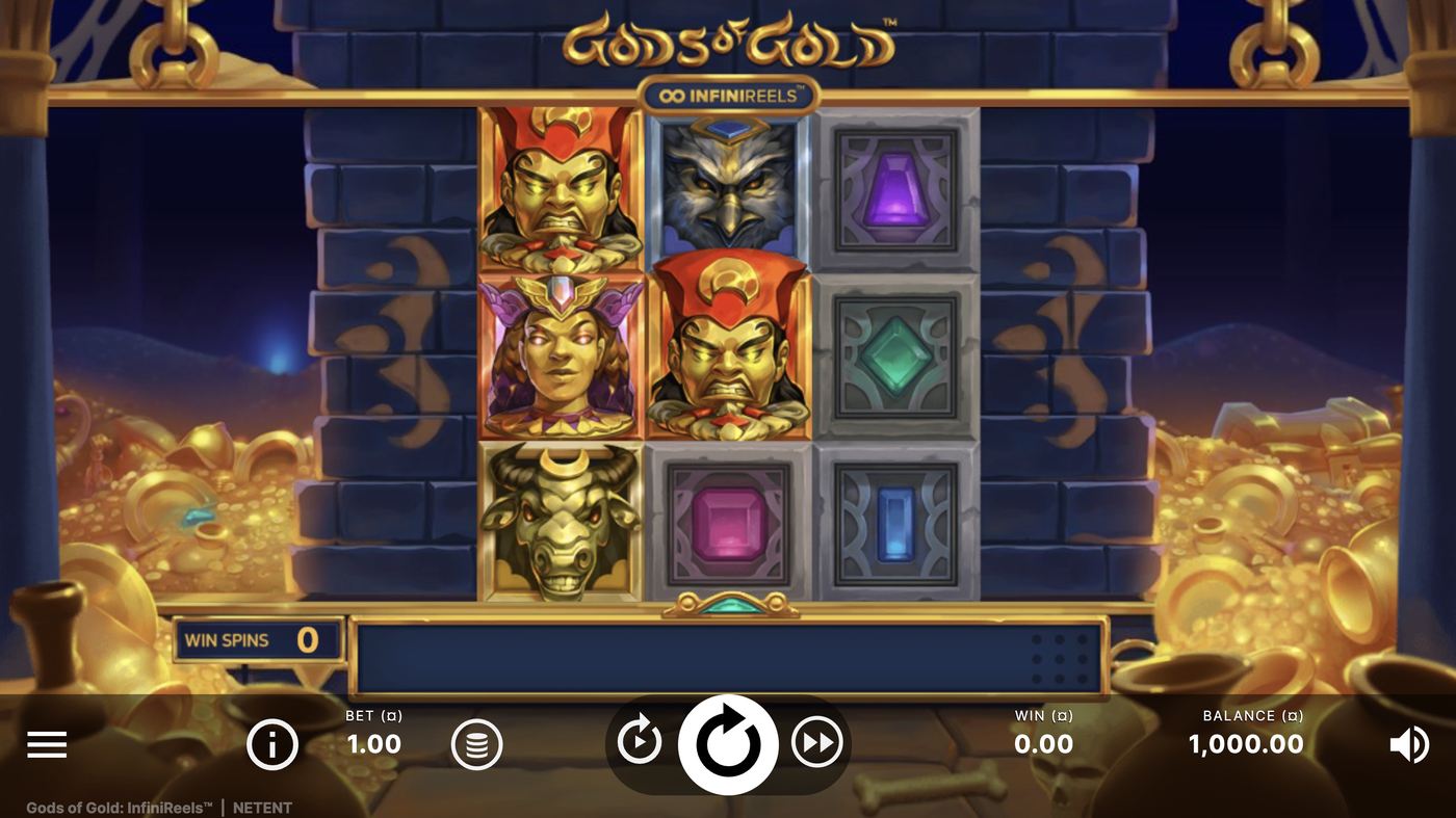 Gods of Gold: InfiniReels: image of main menu