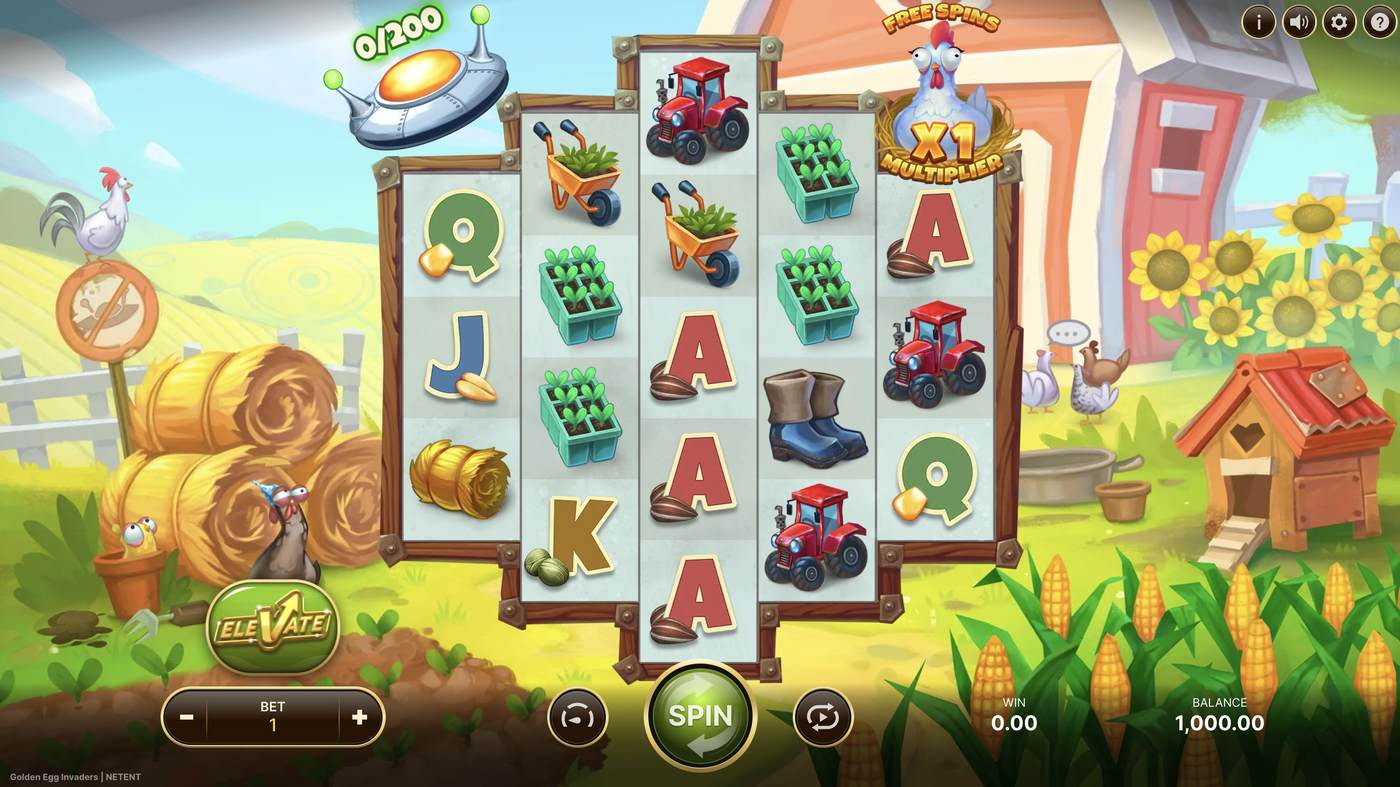Golden Egg Invaders: image of main menu