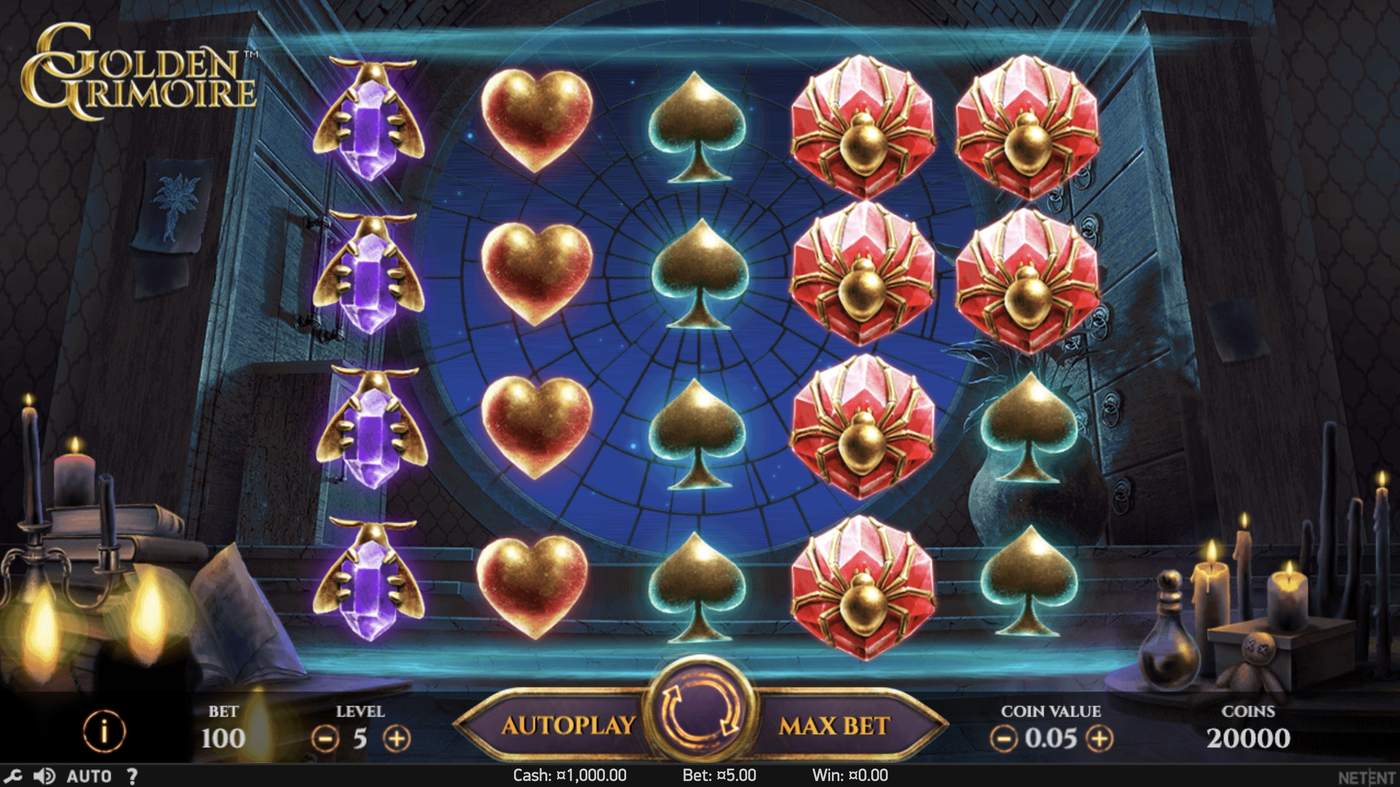 Golden Grimoire: image of main menu
