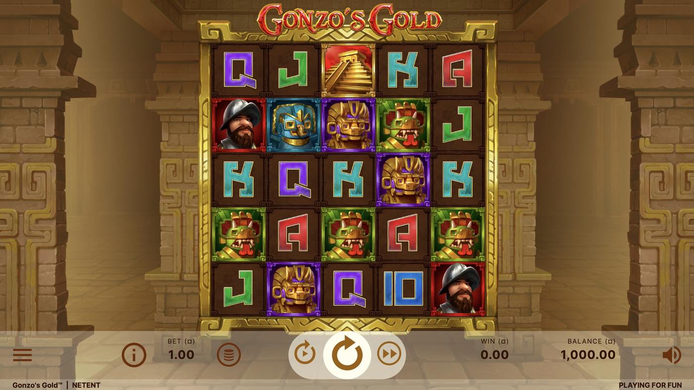 Gonzo's Gold: image of main menu