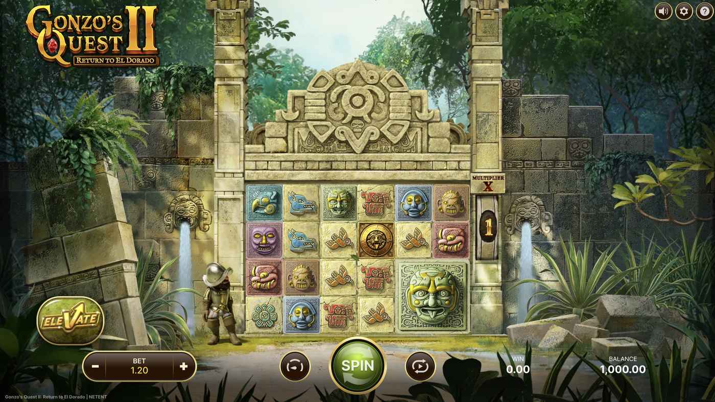 Gonzo's Quest II: Return to El Dorado: image of main menu