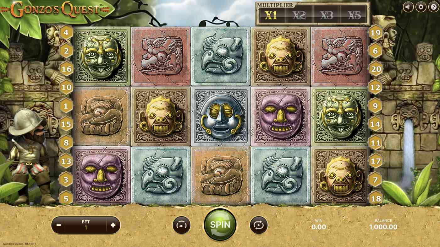 Gonzo's Quest: image of main menu