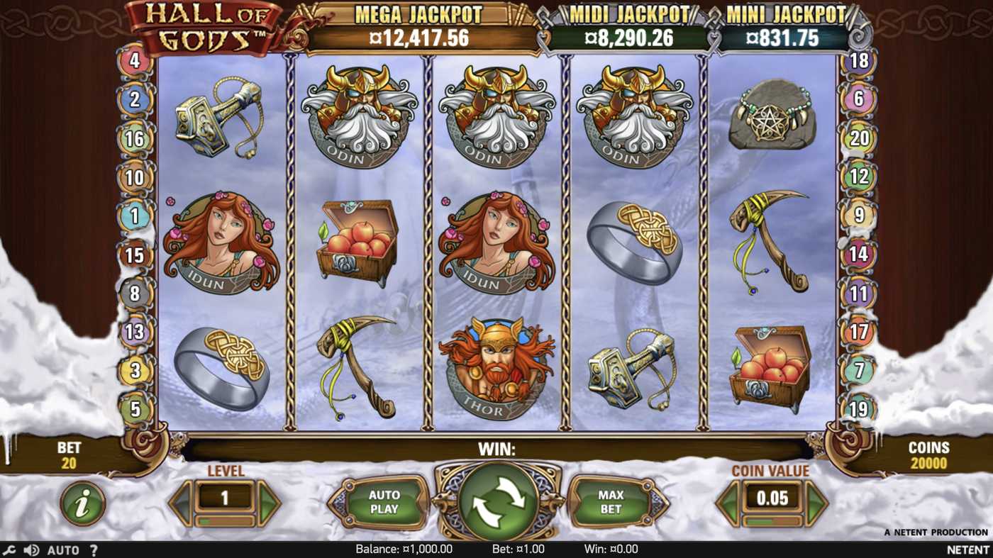Hall of Gods: image of main menu