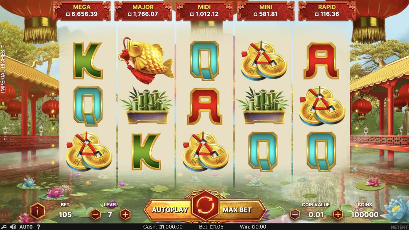 Imperial Riches: image of main menu