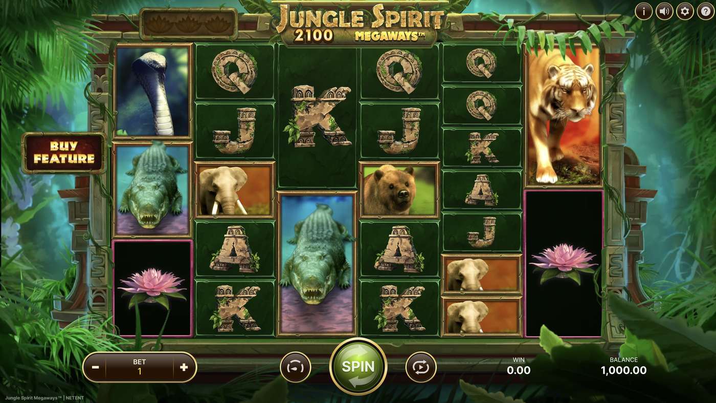 Jungle Spirit Megaways: image of main menu