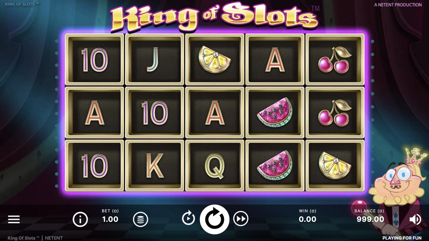 King of Slots: image of main menu