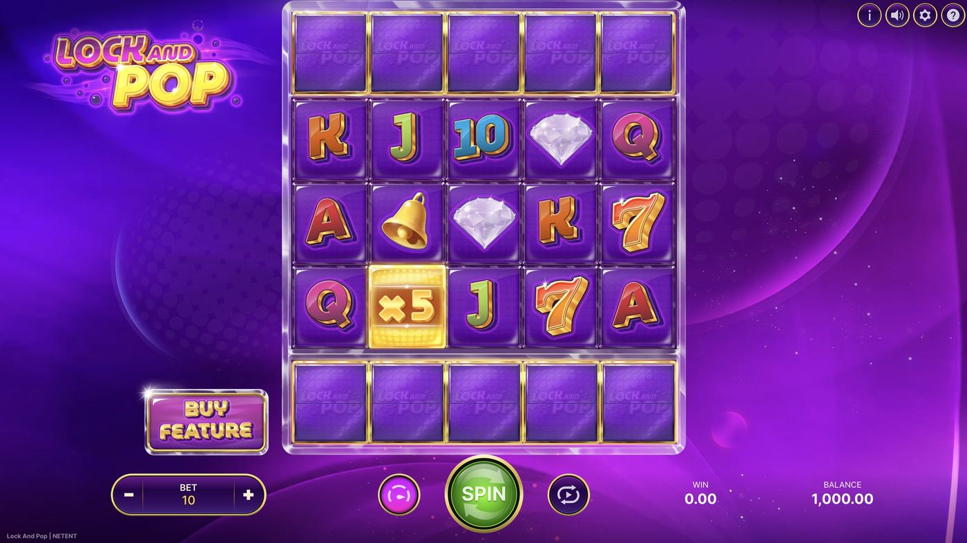 Lock and Pop: image of main menu