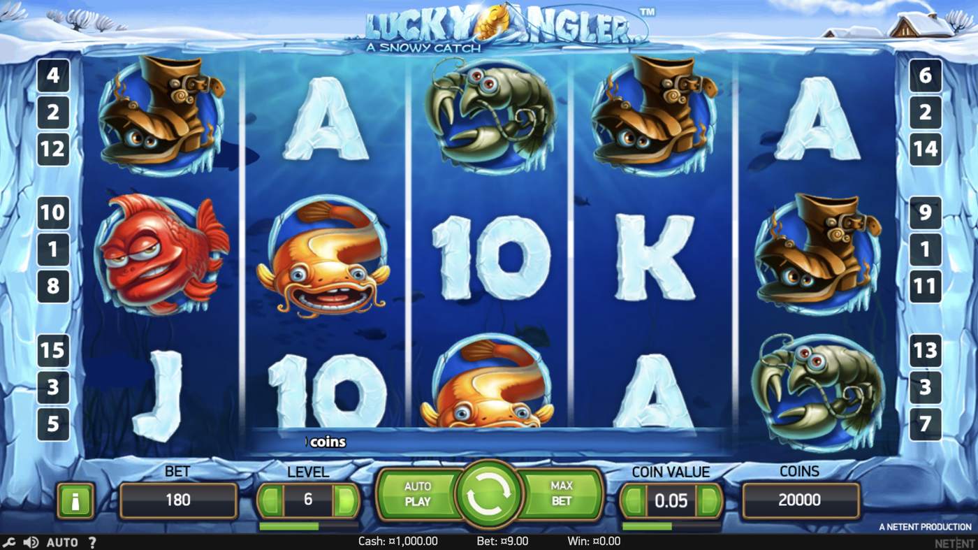 Lucky Angler: A Snowy Catch: image of main menu