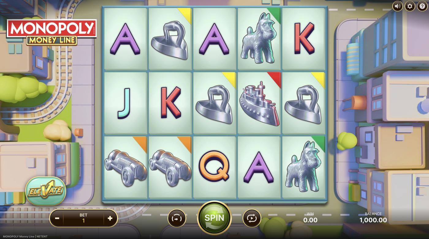 MONOPOLY Money Line: image of main menu