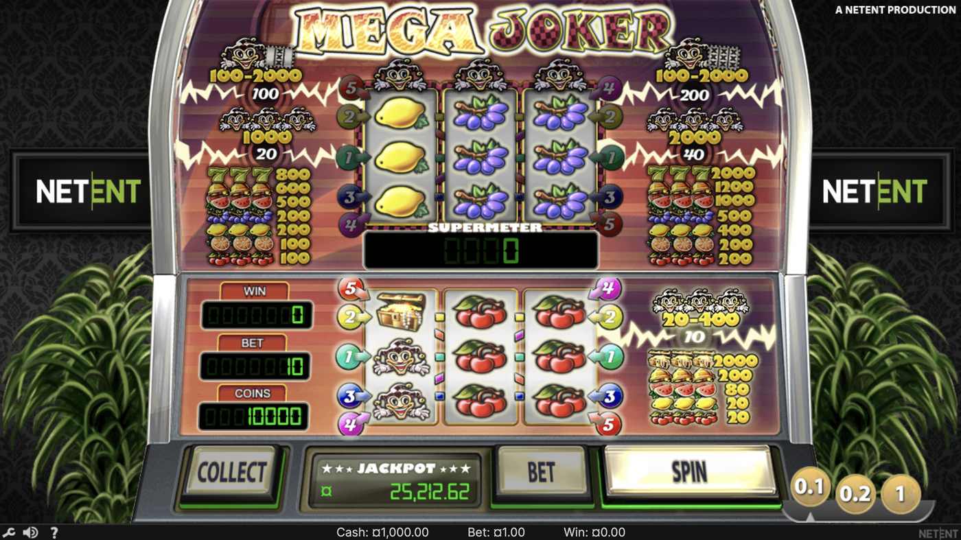 Mega Joker: image of main menu