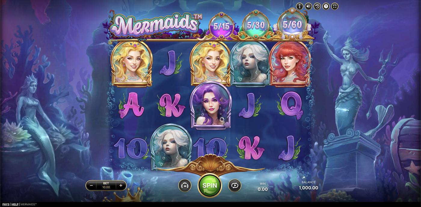 Mermaids: image of main menu