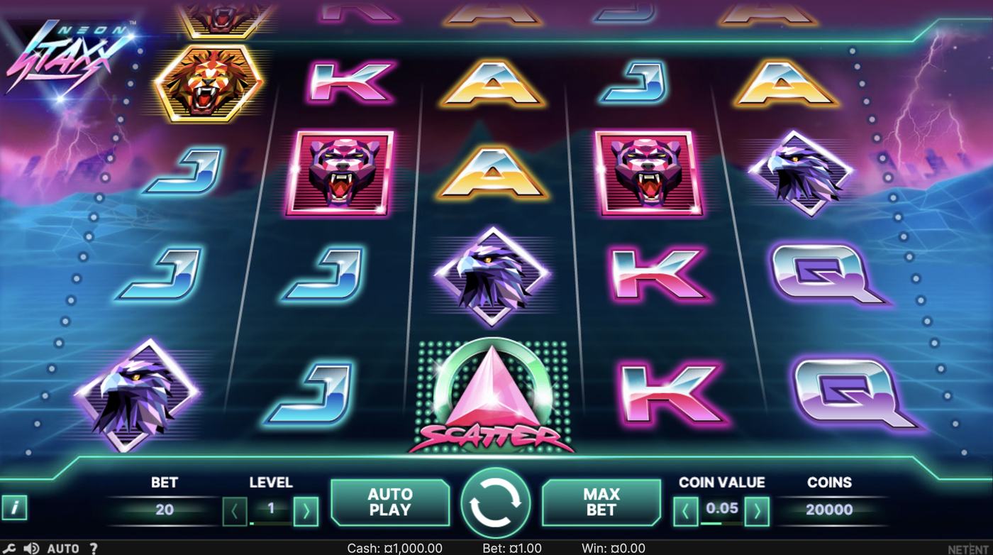 Neon Staxx: image of main menu