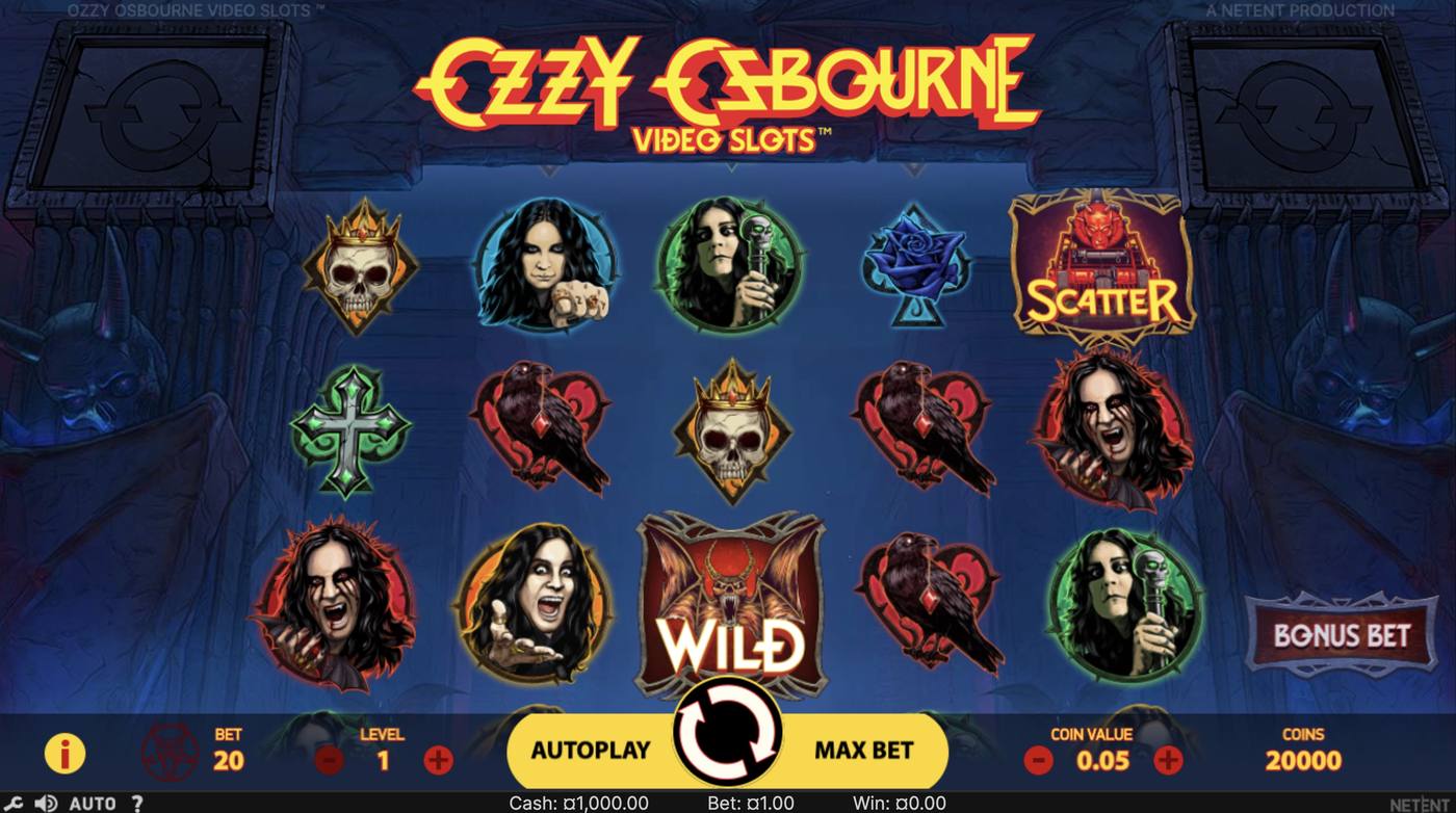 Ozzy Osbourne: image of main menu