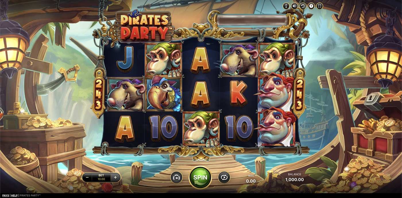 Pirates Party: image of main menu