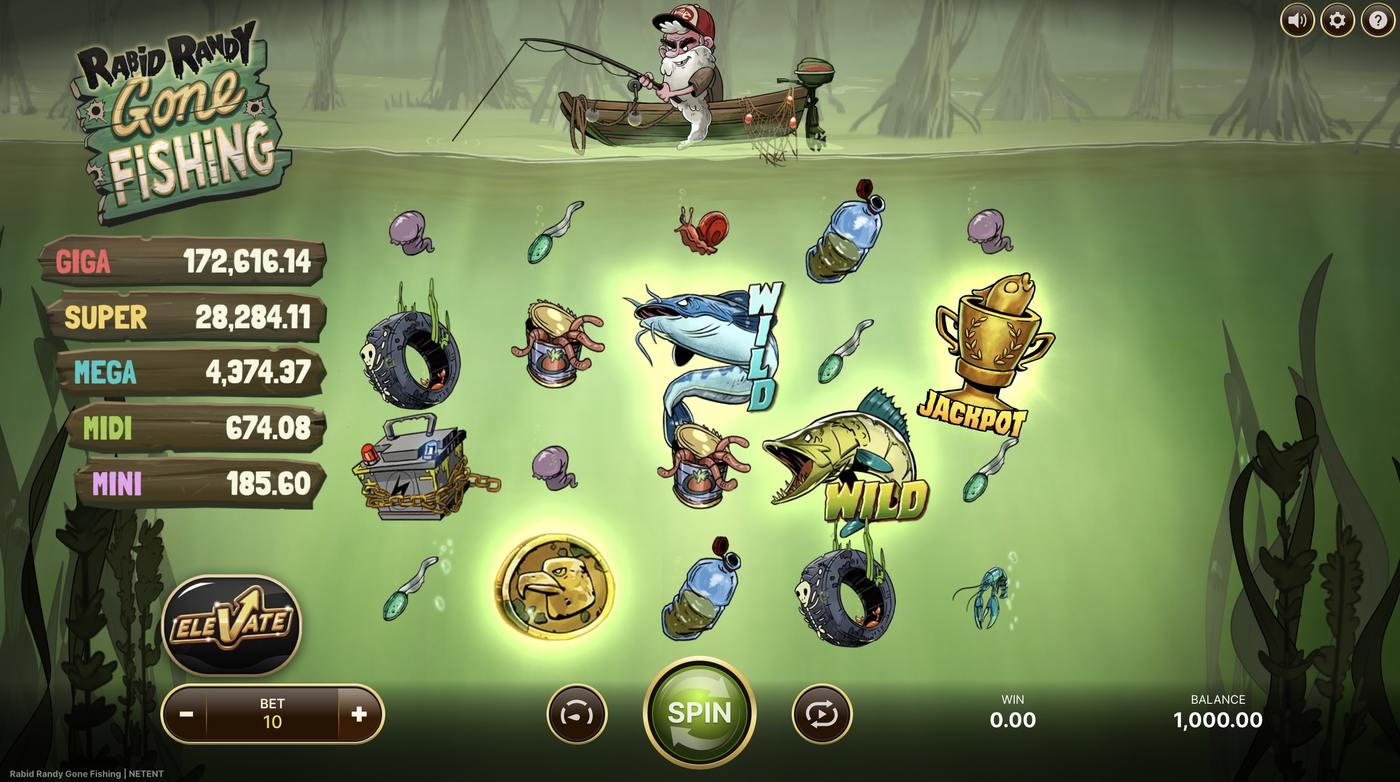 Rabid Randy Gone Fishing: image of main menu