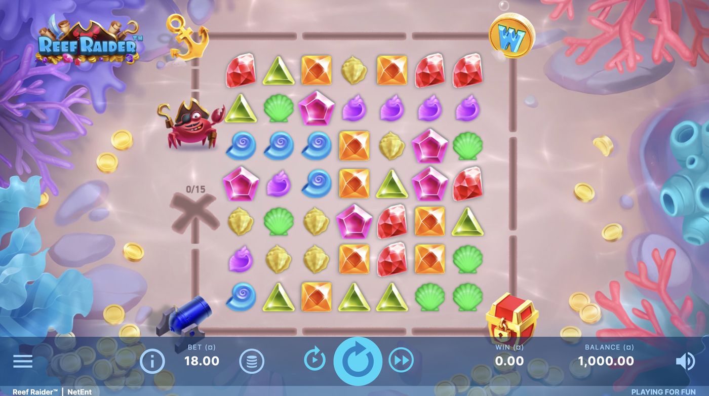 Reef Raider: image of main menu