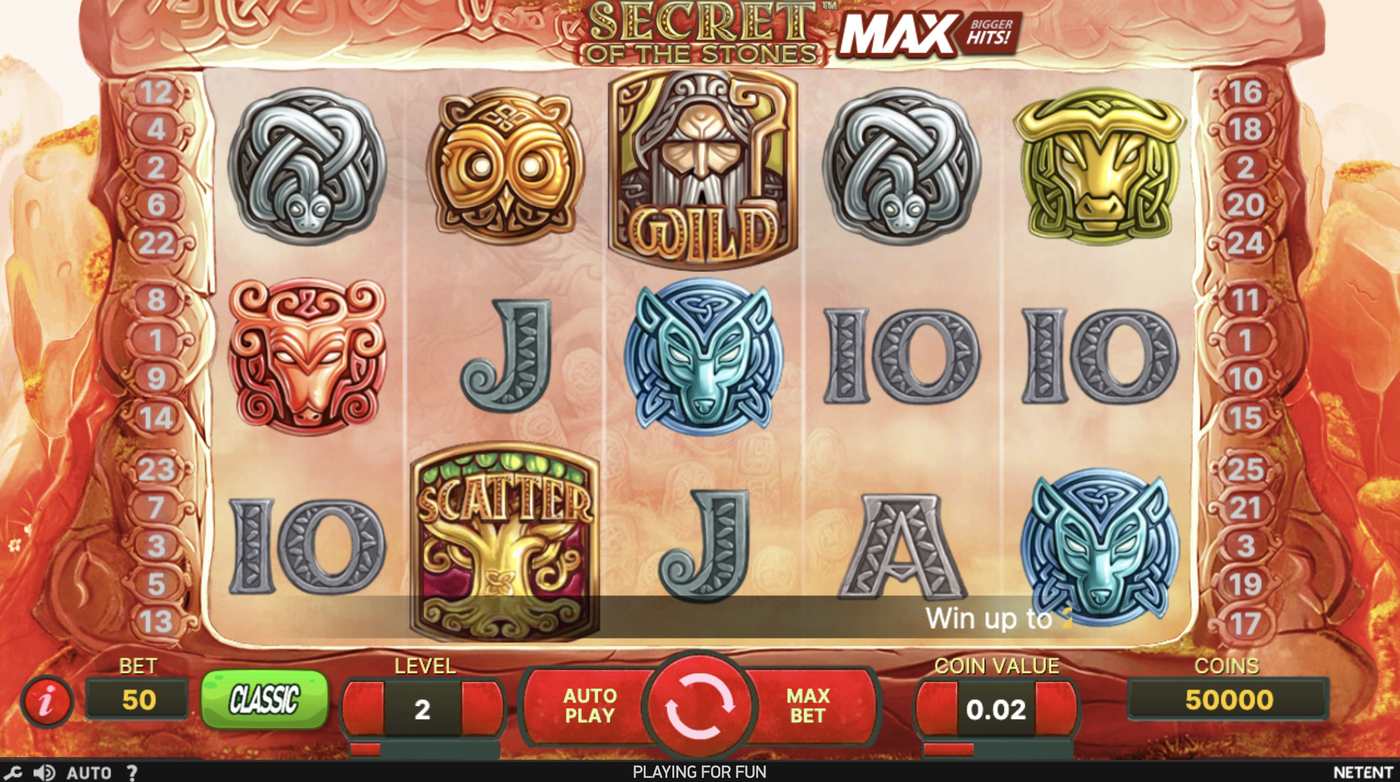 Secret of the Stones MAX: image of main menu