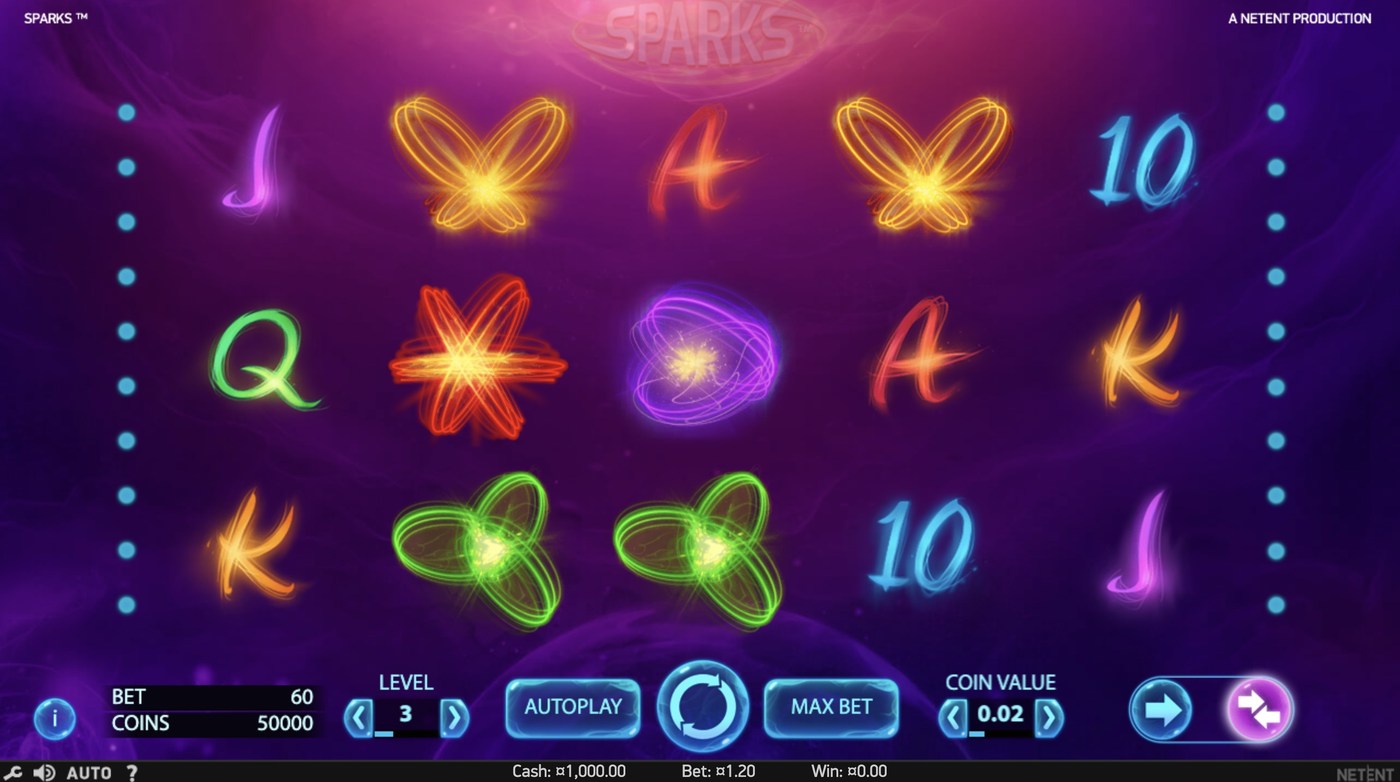 Sparks: image of main menu