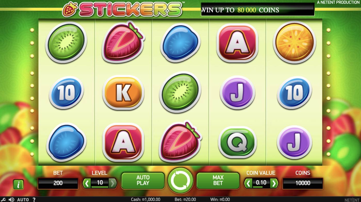 Stickers: image of main menu