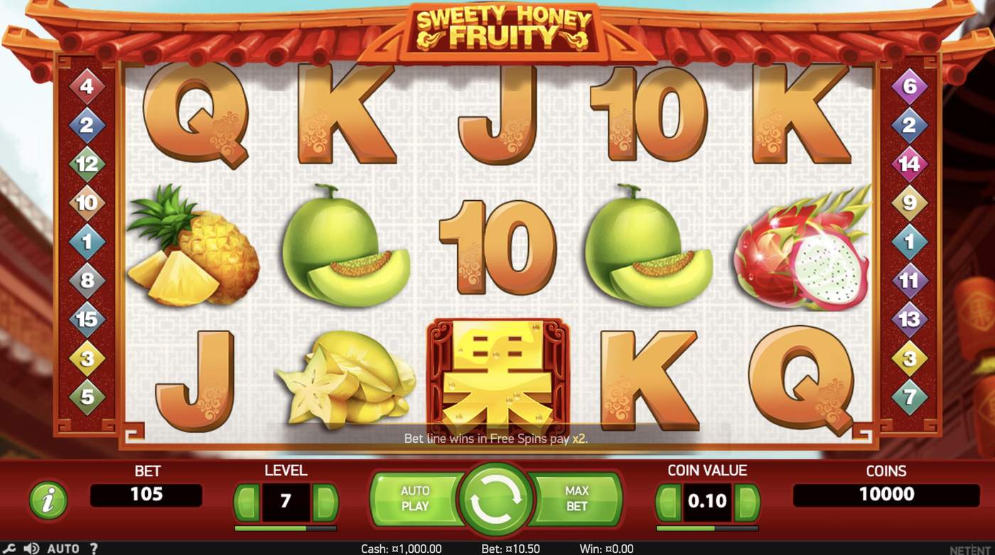 Sweety Honey Fruity: image of main menu