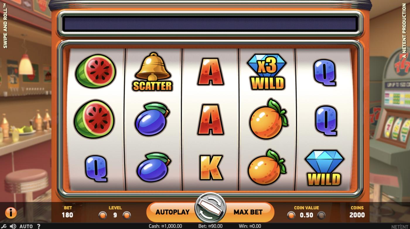 Swipe and Roll: image of main menu