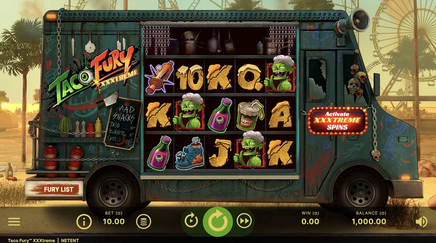 Taco Fury XXXtreme: image of main menu