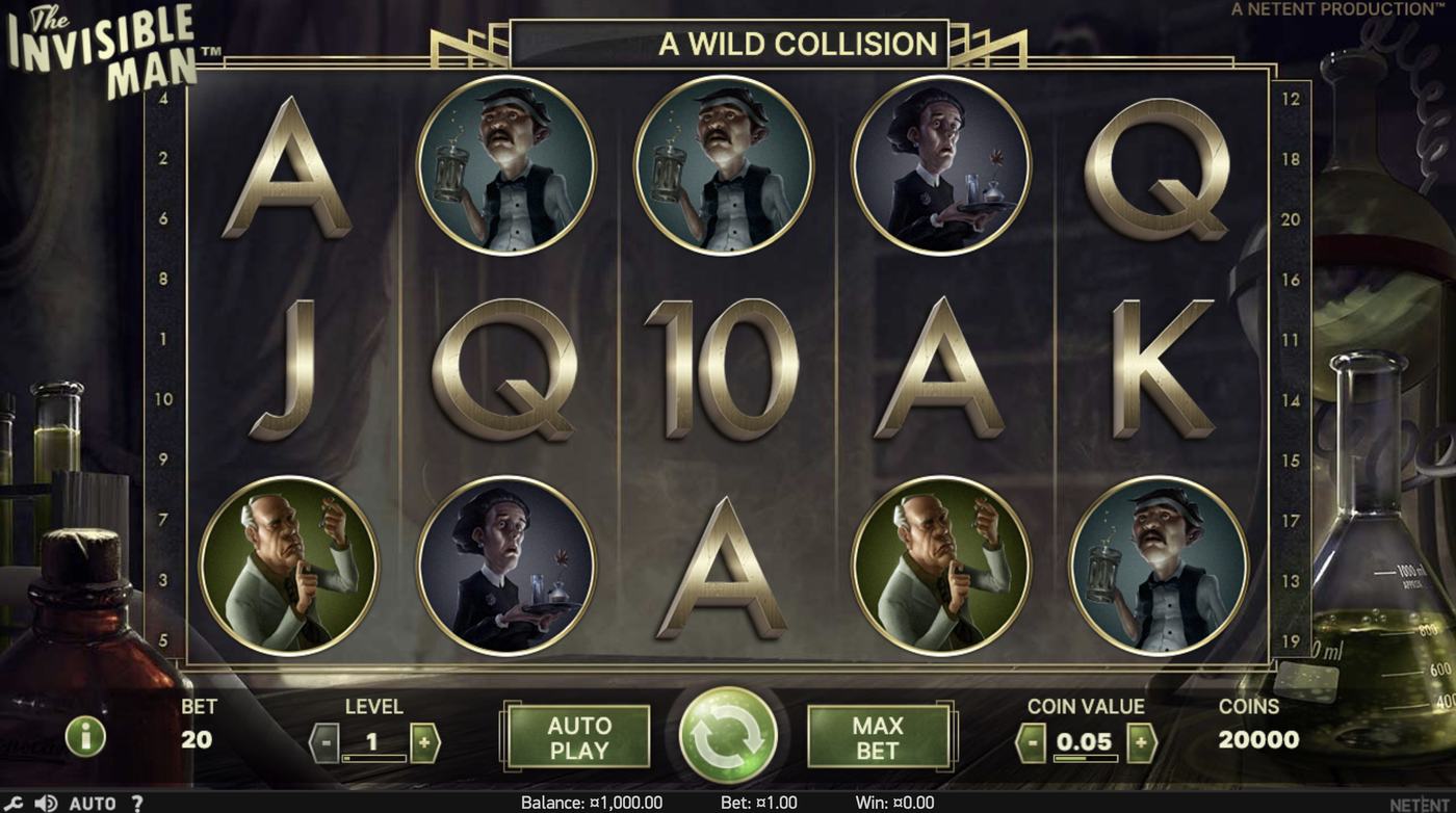 The Invisible Man: image of main menu