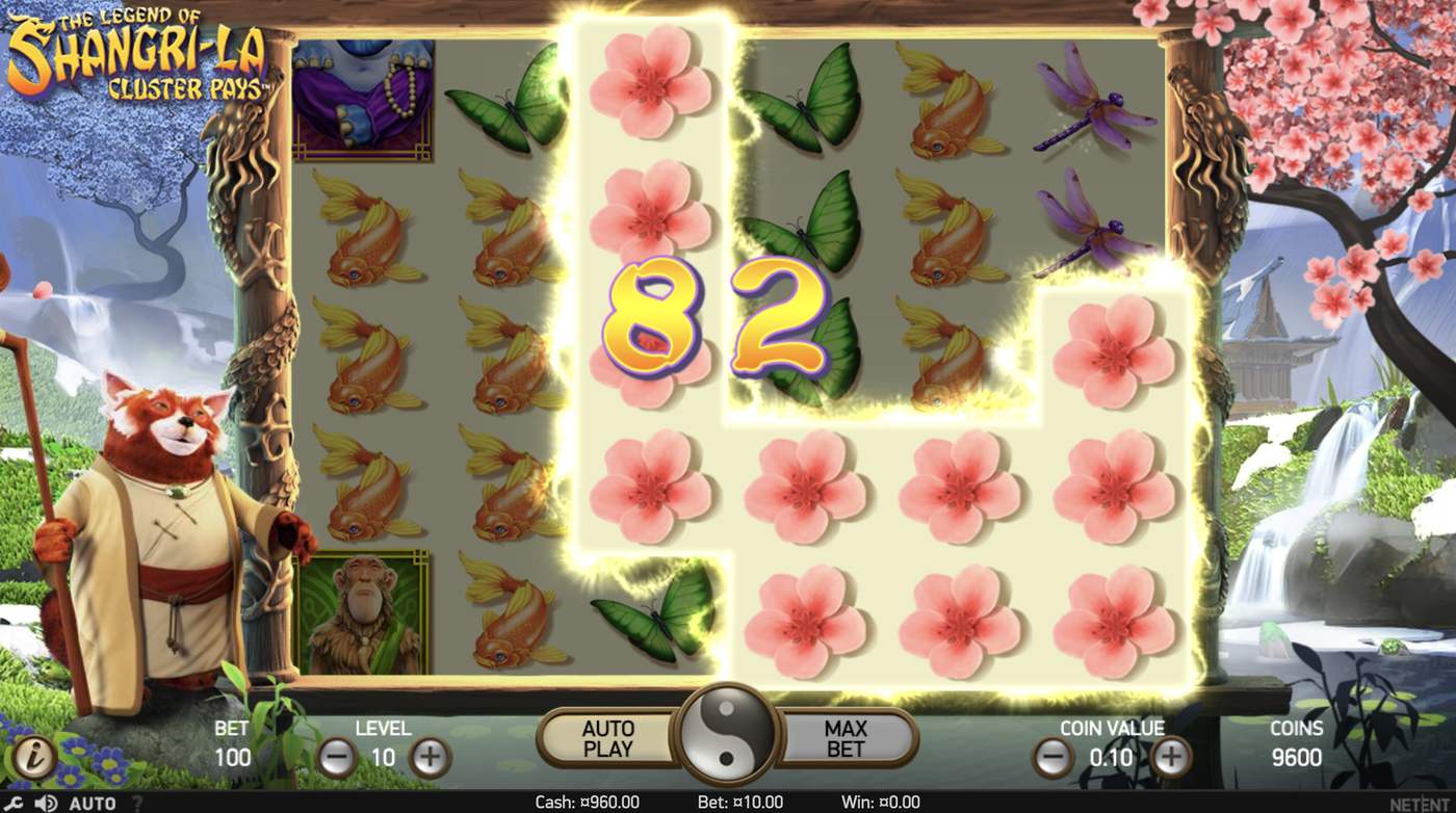 The Legend of Shangri-La: Cluster Pays: image of winning