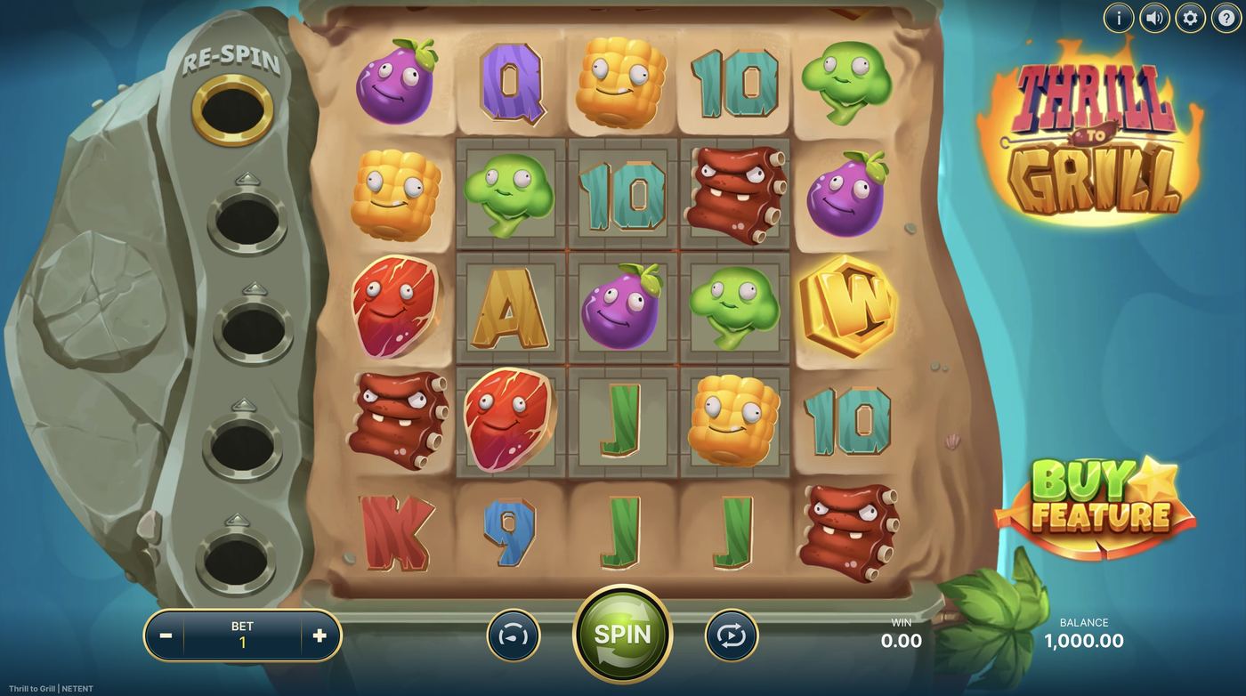Thrill to Grill: image of main menu